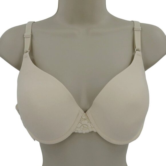 Maidenform 36D Bra 7909 Cream Lace Accent Underwire One Fabulous Fit T Shirt - Picture 1 of 11